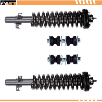 4pc Front Strut w/ Coil Spring Stabilizer Bar Link Kit For 94-97 Honda Accord