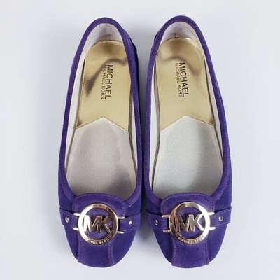 michael kors fulton flats purple