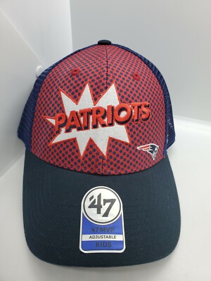 Kids Snapback Cap - White/Red/Blue Polka Dot DRTGEDS Red and White Polka Dots Print Sport Hat,Washed  main image 2
