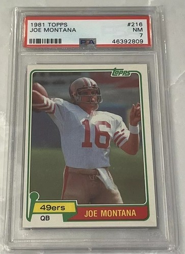 Joe Montana 1981 Topps #216 PSA 7 Near Mint Rookie Card 49ers QB RC | eBay