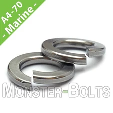 A4 (316) Stainless Steel Split Lock Washer DIN 127B - M2 M2.5 M3 M4 M5 M6 M8 M10