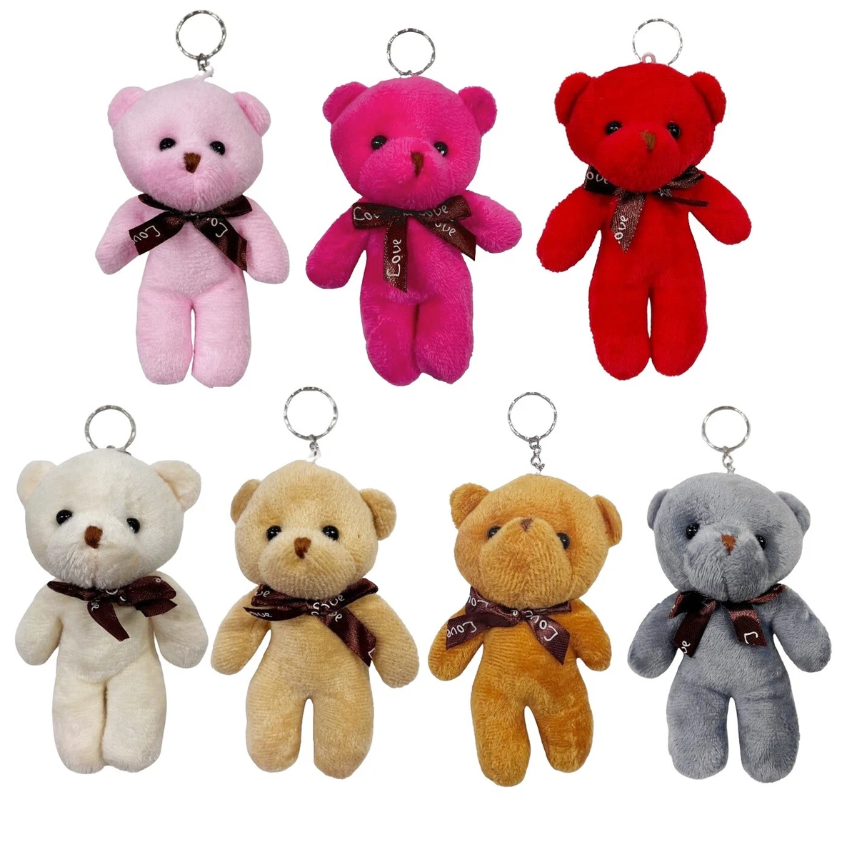 Lot De 30 Porte-clés Ours En Peluche – 12 Cm, 21 Couleurs, Mignons Et Colorés