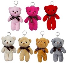 mini Peluche Orsetto Orso 3D 12cm Portachiavi Donna Ragazza Ciondolo Borsa