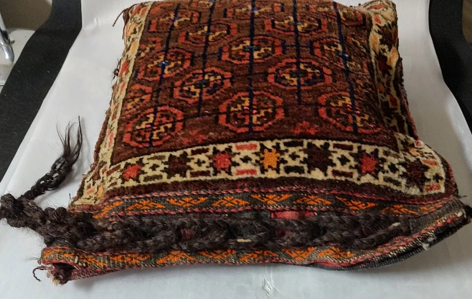 Two Traditional Handmade Unique Tribal Pillows Geometric Design - Image 3 of 4