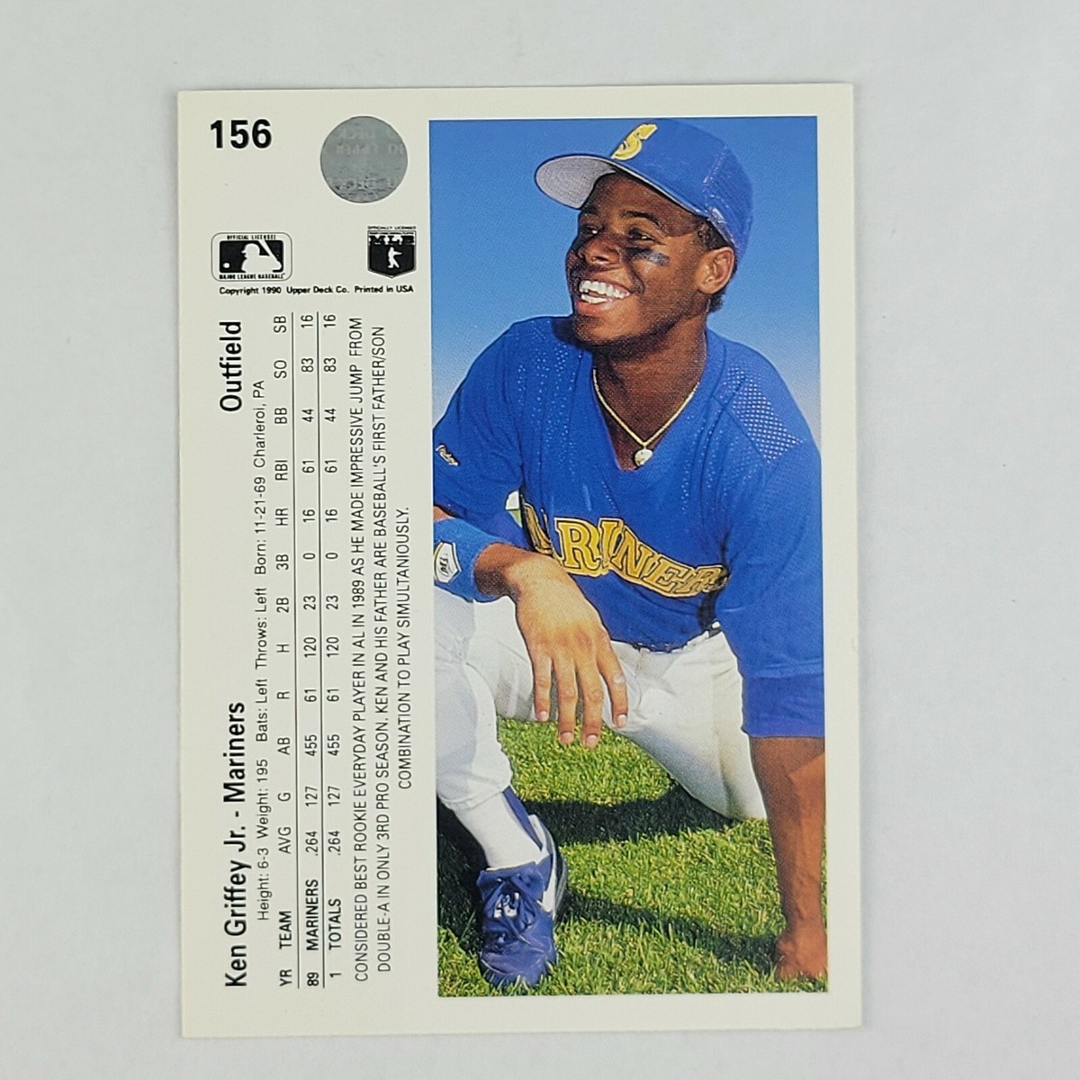 1990 Upper Deck Baseball #156 KEN GRIFFEY JR. Seattle Mariners | eBay