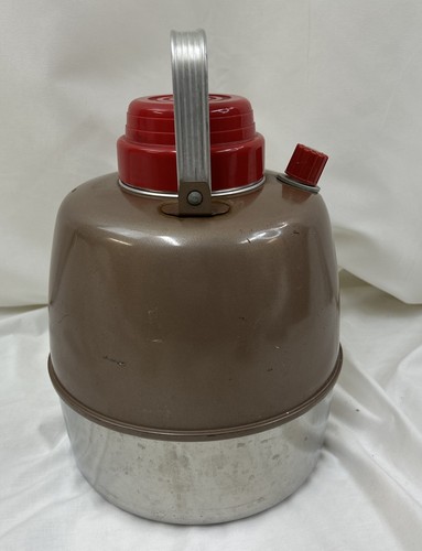 Vintage Little Brown Jug Picnic Thermos Cooler By Hemp & Co. Staging Prop Decor - Picture 3 of 14