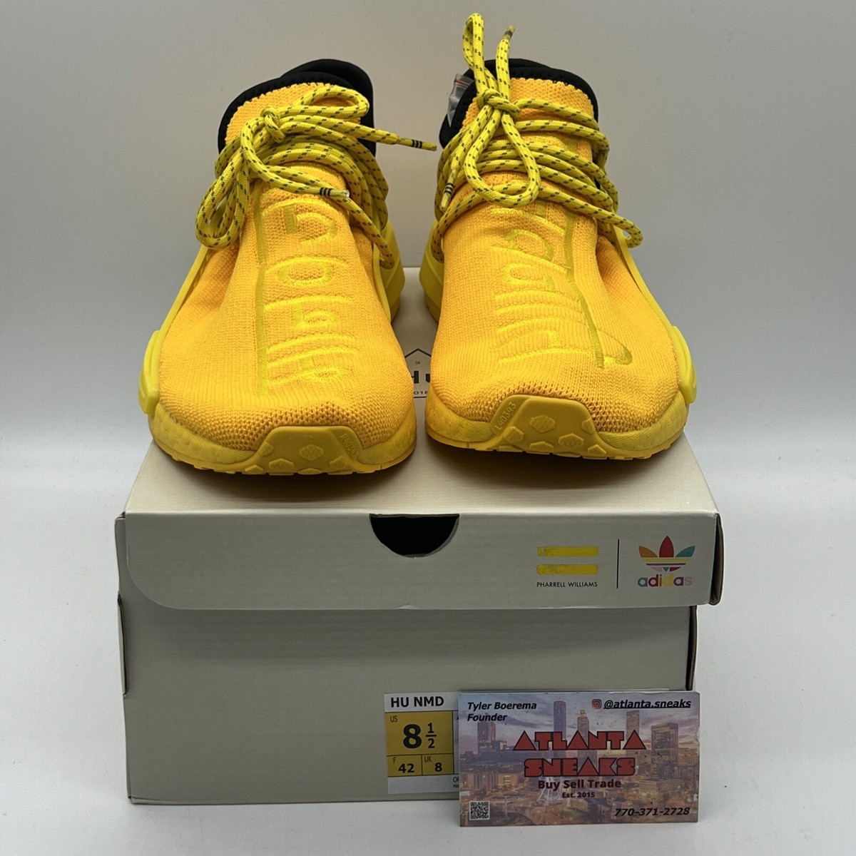 靴 Adidas Huran Race OG Yellow 1st color Size 9.5 - adidas NMD Human Race x Pharrell Yellow Used