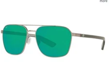 COSTA DEL MAR WADER SUNGLASSES Gunmetal / Green Mirror 580G GLASS Polarized lens