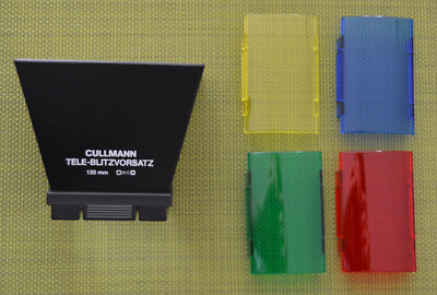 Cullmann 38TG/380TGX/300TX Tele-Blitzvorsatz 135 mm + Farbaufsätze