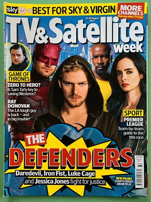 TV & SATELLITE WEEK Aug-2017 FINN JONES Krysten Ritter Liev Shreiber DEFENDERS