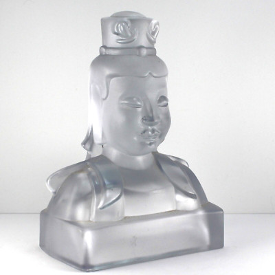 Vintage 40s Empress Imperial Cathay Crystal Bookend Signed Virginia B Evans Rare