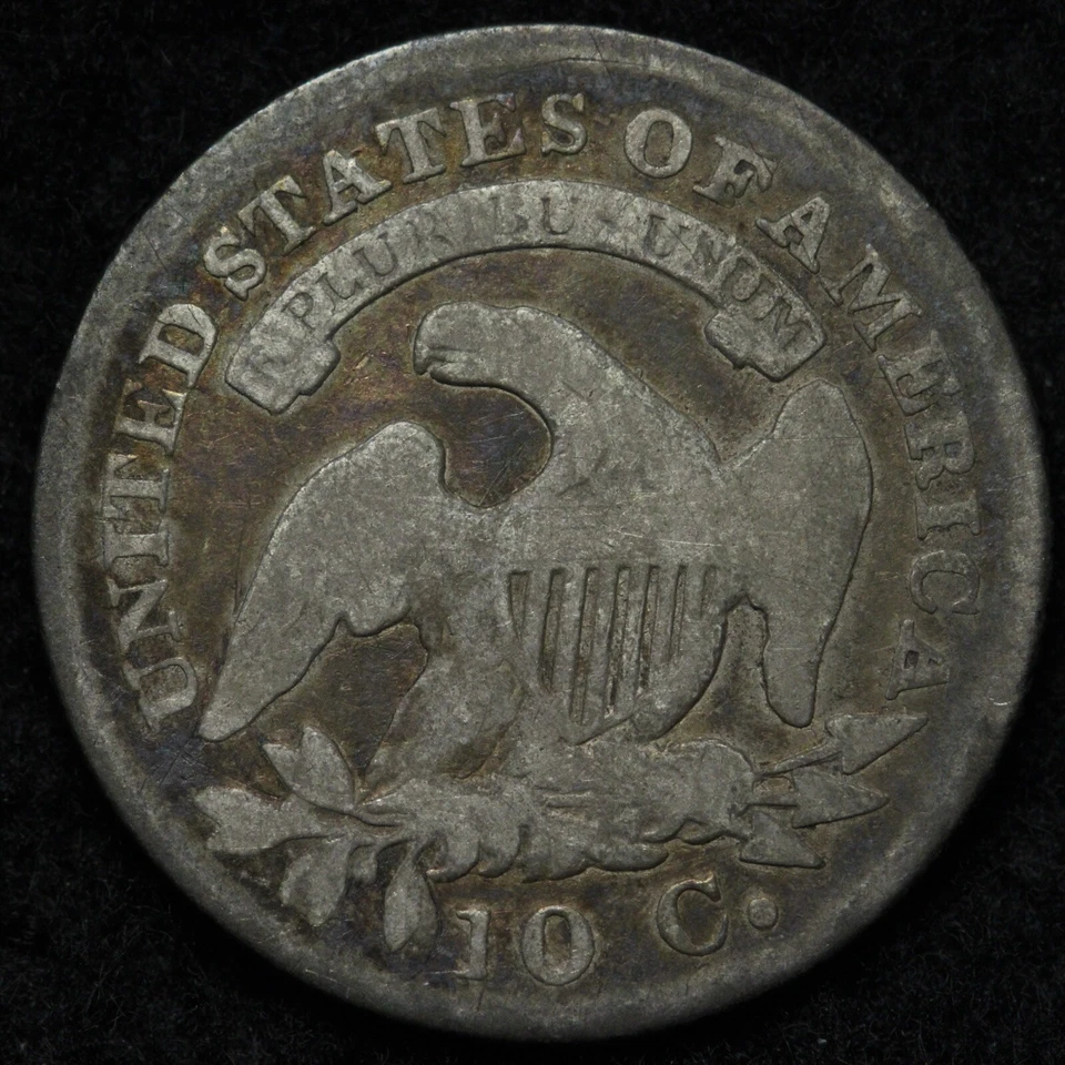 Moneda de diez centavos de plata busto tapado 1824/2 fina E202 YAFX Foto 2 de 2