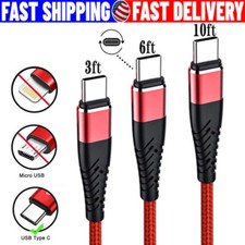 USB C Type C Charger Cable Lot Fast Charging for Samsung S23 S20 S21 S22 Cord