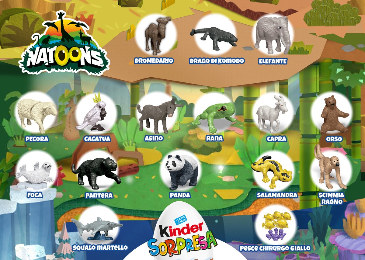 NATOONS ANIMALI A SCELTA (VT184 VU261) KINDER SORPRESA ITALIA
