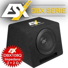 ESX DBX108Q 20cm Subwoofer Bassreflex Bassbox Auto Woofer 2+2 Ohm 200 W. RMS