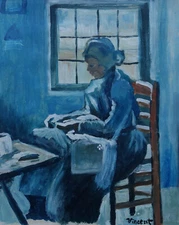 Rare fine unique portrait painting, signed Vincent van Gogh, w COA