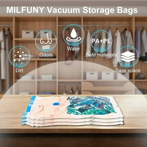 6-18X Vacuum Storage Sealer Bags Blankets Clothes Pillows Quilts Space Saver Bag - Picture 23 of 30