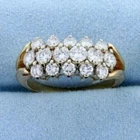 14k Yellow Gold Plated 2 ctw Round Cut Simulated Diamonds Engagement Rings