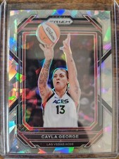 2023 Panini WNBA Prizm Cayla George Cracked Ice Prizm #58 Las Vegas Aces