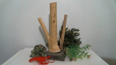 driftwood aquarium fish & reptiles 8x13.5'' rock mounted stump decor