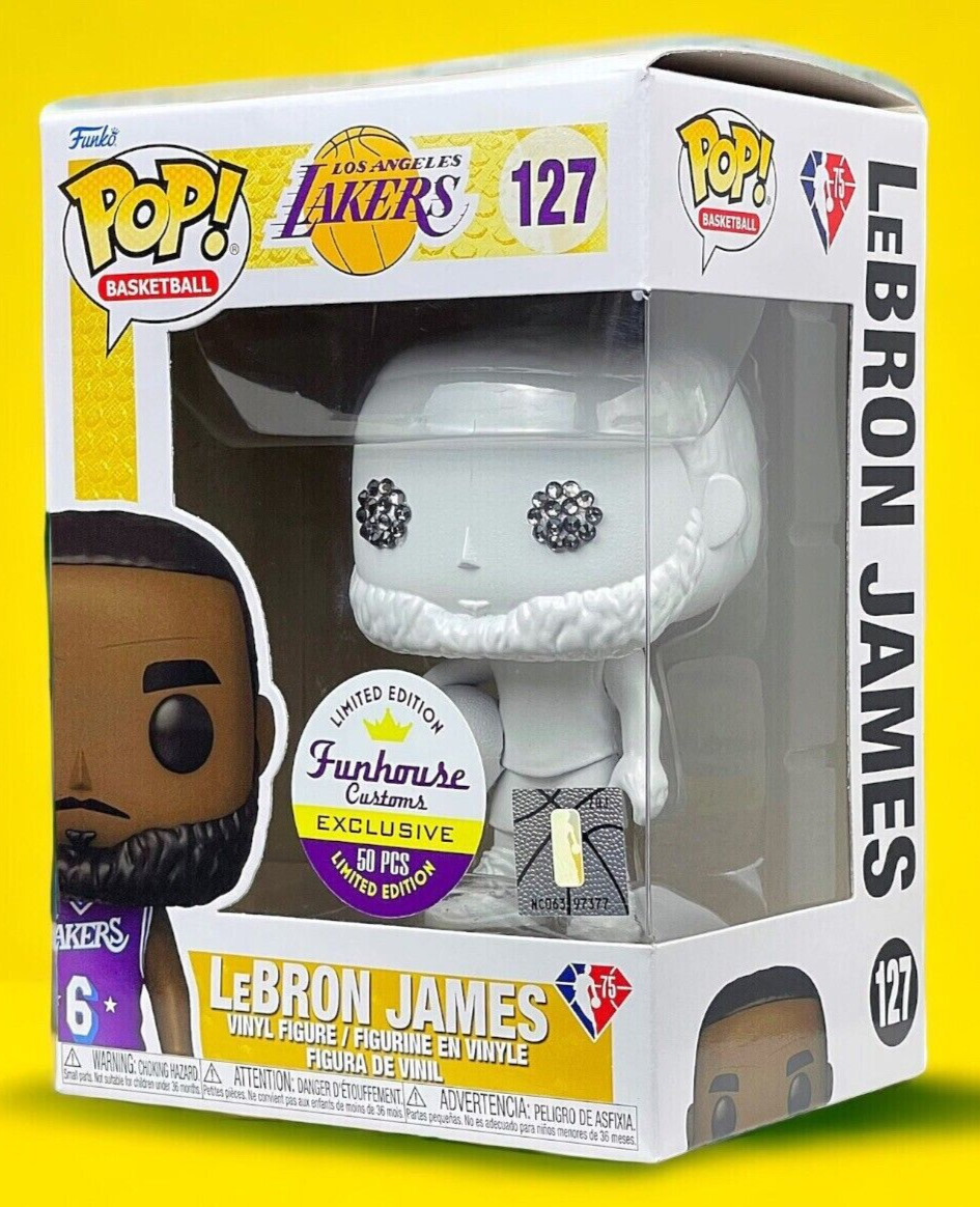 1/50 Funko Pop #127 White Diamond Lebron James NBA Lakers Funhouse