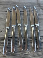 Set Of 6 Dinner Knives Unbranded
