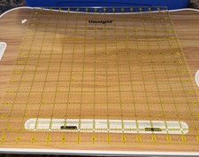 1988 Omnigrid Clear Quilting Cutting Measuring Mat 15x15 USA Made Preowned