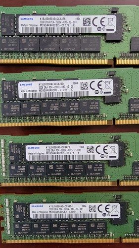 Samsung 32GB PC4-2666V 2Rx4 ECC REG Server RAM M393A4K40CB2-CTD7Y - Photo 2/3