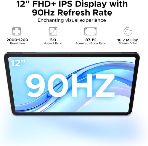DOOGEE Tab E3+ Android 15 Tablets 12 Inch Android, FHD+Tablet With SIM Card Slot - Picture 2 of 9