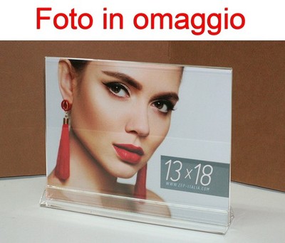 Cornice Portafoto Bifacciale Verde 10x15 Cm, In Plastica ABS Con Piedistallo, Per Tavoli, Matrimoni, Lauree - 5