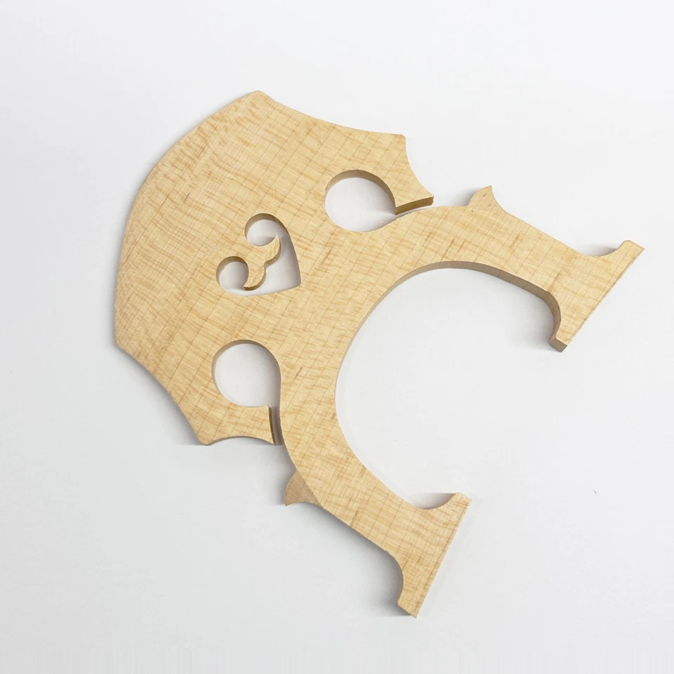 4/4 Cello Maple Bridge Polished Fitted Parts Fitting Use Directly C String 92mm - Image 4 of 4