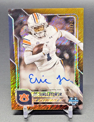 2025 Bowman University Chrome ERIC SINGLETON JR. Gold Shimmer Ref AUTO /50