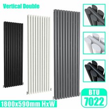 Vertical Designer Radiator Oval Column Flat Panel Tall Upright Heating Rads UK