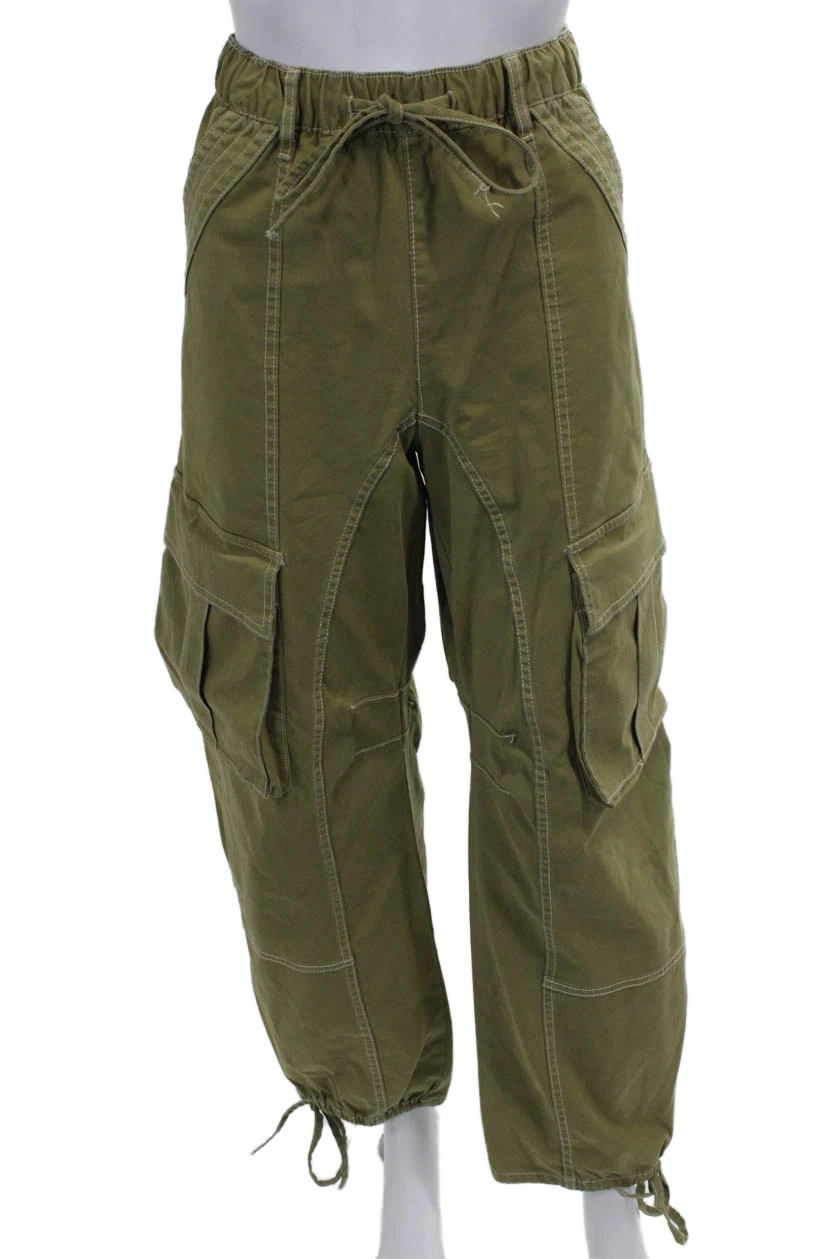 Zara Women Cargo Pants Green Cotton Drawstring Size 6
Opens in a new window or tab