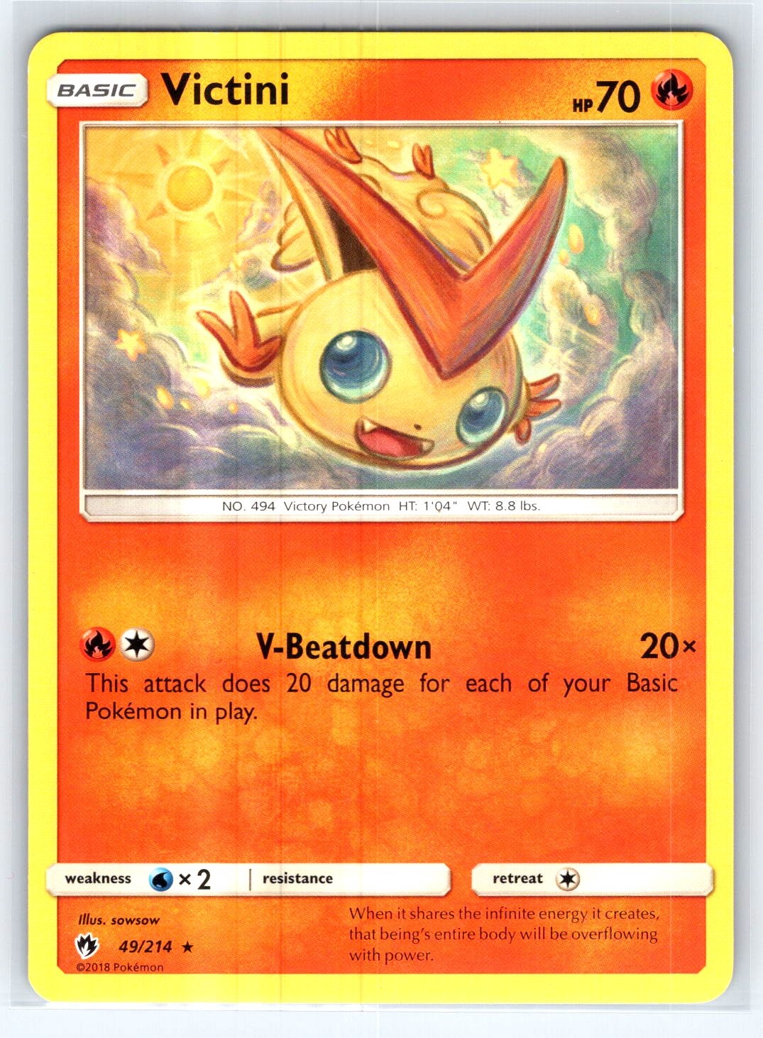 Victini Rare SM - Lost Thunder 49/214 LP