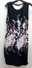 Women's Floral Dress Lot 2 Black Sleeveless White Short Sleeve Jersey Sz S — photo 3