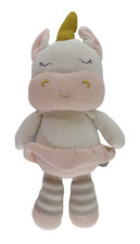 KENZIE THE UNICORN 15" LIVING TEXTILES AUSTRALIA PLUSH BABY TOY RATTLE SOUND EUC