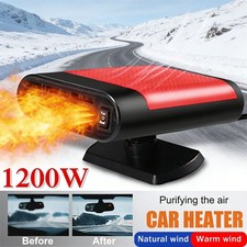 1200W Portable Electric Car Heater 12VDC Heating Fan Defogger Defroster Demister