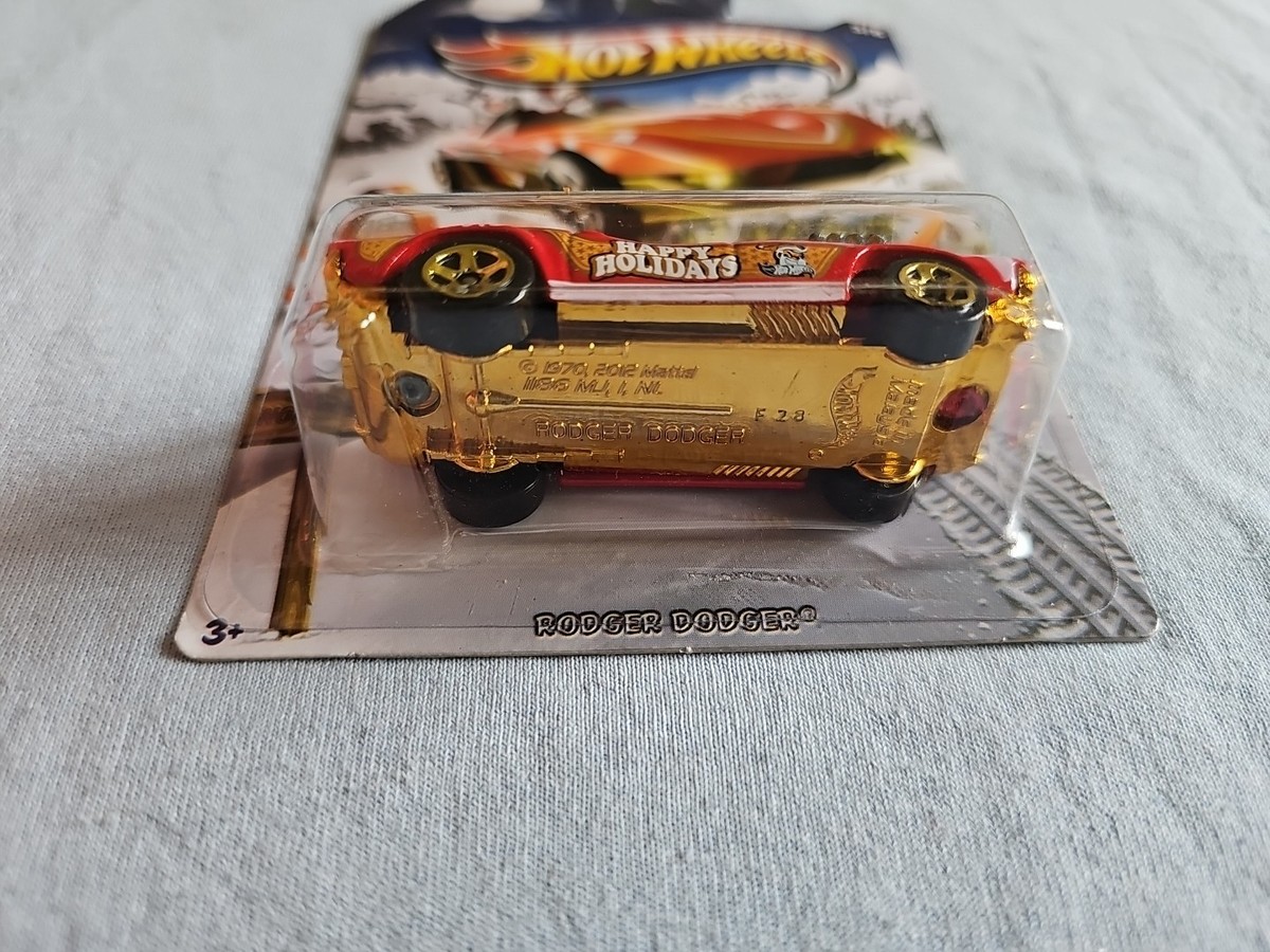 2013 Hot Wheels Holiday Hot Rods RODGER DODGER Red 3/8 GREAT CARD