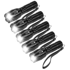 5 Pack, Led Tactical Flashlight Water Resistant Handheld Torch with 5 Modes a...