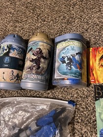 LEGO Bionicle Lot Toa Nuva Parts Lot 2002 w/ Canisters & Manuals