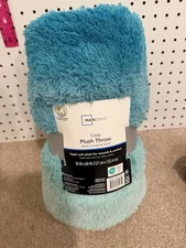 Cozy Plush Throw Mainstays 50 Inch Times 60 Inch Blue Ombré
