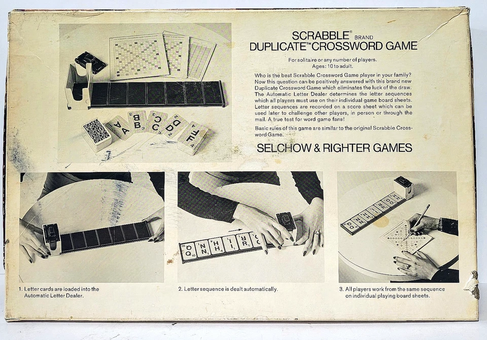 Scrabble Brand - Duplicate Crossword Game - Complete - Vintage Board Game - 1975 - Image 2 of 4