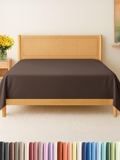 Twin Size Flat Sheet - Hotel Quality Top Flat Bed Sheet Only - Ultra-Soft, Co...