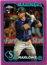 2024 Topps Chrome #266 Cade Marlowe Pink Refractors Seattle Mariners