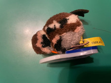 Steiff Vogel Ulmer Spatz werbetier mit knopf und fahne + Wappen nummer 6508/45