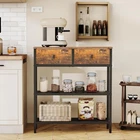 HOOBRO Console Table Entryway Table Sofa Table Side Table with 2 Fabric Drawers