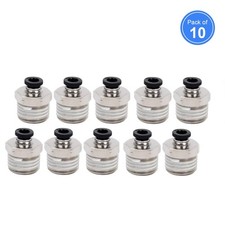 Push to Connect Air Fittings Straight 1/4" Tube OD to 1/2" NPT Male Thread 10Pcs