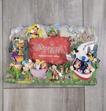 Vintage Disney 2000 Picture Frame Mickey Monorail Pinocchio Peter Pan Dumbo READ