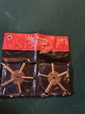 2pc Universal 5 Prong Brass Clock Key for Winding Clock, ODD & Even with Pouch